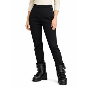 1960s Helanca Wool Blend Stirrup Ski Pants Side Zip Black Sz small